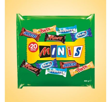 MINIS-Snickers,Mars,Twix,Bounty,Milky way 400g,