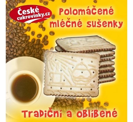 Polomáčané mléčné sušenky 432g ( 12ks x36g)